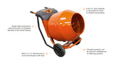 Brave MIXZR Direct Drive Cement Mixer | 5-Cu. Ft. (GPE211005)